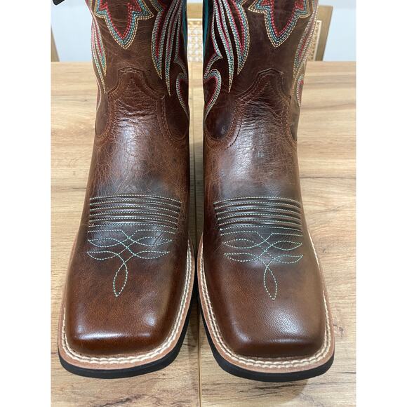 Ariat Womens Round Up Ryder Western Boot Sassy Brown Leather Size 9.5 NIB Cowboy - Picture 6 of 15